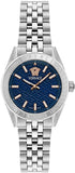 Versace V-Code Analog Blue Dial Silver Steel Strap Watch for Women - VE8I00324 Authentic Buy Shop Now