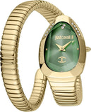Just Cavalli Serpente Metallica Green Dial Gold Steel Strap Watch for Women - JC1L208M0045 Authentic Buy Shop Now