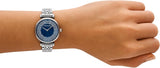 Emporio Armani Gianni T-Bar Blue Dial Silver Steel Strap Watch for Women - AR11627 Authentic Buy Shop Now