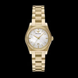 Emporio Armani Federica Mother of Pearl White Dial Gold Steel Strap Watch for Women - AR11657 Authentic Buy Shop Now
