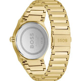 Hugo Boss Candor Black Dial Gold Steel Strap Watch for Men - 1514077 Authentic Buy Shop Now