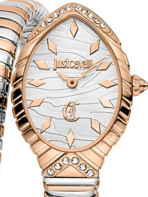 Just Cavalli Specchio Silver Dial Two Tone Steel Strap Watch for Women - JC1L322M0065 Authentic Buy Shop Now