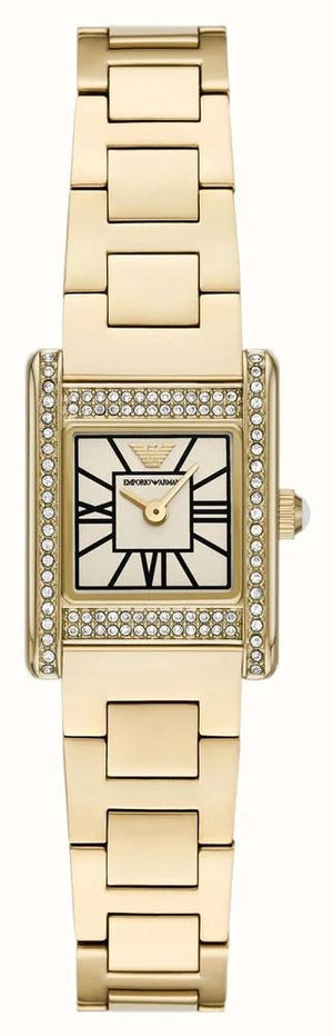 Emporio Armani Genni Crystals Gold Dial Gold Steel Strap Watch for Women - AR11663 Authentic Buy Shop Now