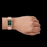 Emporio Armani Genni Green Dial Rose Gold Steel Strap Watch for Women - AR11641 Authentic Buy Shop Now