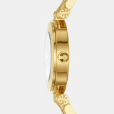 Tory Burch Classic T Black Dial Gold Steel Strap Watch for Women - TBW9010 Authentic Buy Shop Now