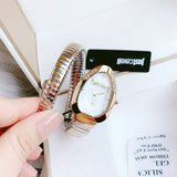 Just Cavalli Serpente Metallica Mother of Pearl Dial Two Tone Steel Strap Watch for Women - JC1L208M0065 Authentic Buy Shop Now