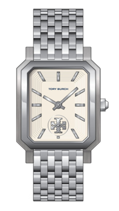Tory Burch Robinson White Dial Silver Steel Strap Watch for Women - TBW1510 Authentic Buy Shop Now