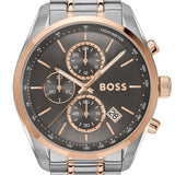 Hugo Boss Grand Prix Chronograph Grey Dial Two Tone Steel Strap Watch for Men - 1514252 Authentic Buy Shop Now