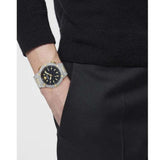 Versace Greca Logo Diver Quartz Black Dial Two Tone Steel Strap Watch for Men - VE8G00424 Authentic Buy Shop Now