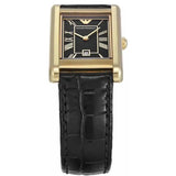 Emporio Armani Gino Black Dial Black Leather Strap Watch for Men - AR11666 Authentic Buy Shop Now