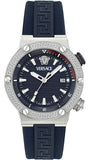Versace Greca Diver Quartz Blue Dial Blue Rubber Strap Watch for Men - VE8G00124 Authentic Buy Shop Now