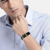 Emporio Armani Gino Black Dial Black Leather Strap Watch for Men - AR11666 Authentic Buy Shop Now