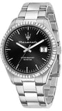 Maserati Competizione Black Dial Silver Steel Strap Watch for Men - R8853100028 Authentic Buy Shop Now