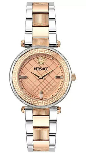 Versace Reve Analog Rose Gold Dial Two Tone Steel Strap Watch for Women - VE8B00424 Authentic Buy Shop Now