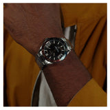 Hugo Boss Runner 3H Black Dial Silver Steel Strap Watch for Men - 1514210 Authentic Buy Shop Now