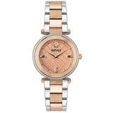 Versace Reve Analog Rose Gold Dial Two Tone Steel Strap Watch for Women - VE8B00424 Authentic Buy Shop Now