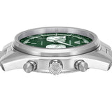 Emporio Armani Racer Chronograph Green Dial Silver Steel Strap Watch for Men - AR11637 Authentic Buy Shop Now