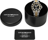 Emporio Armani Sea Explorer Black Dial Two Tone Steel Strap Watch for Men - AR60089 Authentic Buy Shop Now
