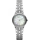 Emporio Armani Alpha Mother of Pearl Dial Silver Steel Strap Watch for Women - AR1803 Authentic Buy Shop Now