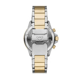 Emporio Armani World Explorer Chronograph Green Dial Two Tone Steel Strap Watch for Men - AR11695 Authentic Buy Shop Now