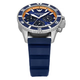 Emporio Armani World Explorer Chronograph Blue Dial Blue Silicone Strap Watch for Men - AR11696 Authentic Buy Shop Now