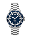 Emporio Armani cBlue Dial Silver Steel Strap Watch for Men - AR60079 Authentic Buy Shop Now