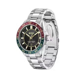 Hugo Boss Runner 3H Black Dial Silver Steel Strap Watch for Men - 1514210 Authentic Buy Shop Now