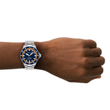 Emporio Armani Sea Explorer Blue Dial Silver Steel Strap Watch for Men - AR60090 Authentic Buy Shop Now