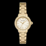 Emporio Armani Mia Crystals Gold Dial Gold Steel Strap Watch for Women - AR11609 Authentic Buy Shop Now