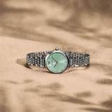 Emporio Armani Gianni T Bar Green Dial Silver Steel Strap Watch for Women - AR11667 Authentic Buy Shop Now