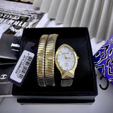 Just Cavalli Classico Lungo White Dial Gold Steel Strap Watch for Women - JC1L248M0025 Authentic Buy Shop Now