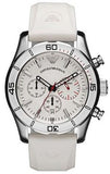 Emporio Armani Sportivo Chronograph White Dial White Rubber Strap Watch for Men - AR5947 Authentic Buy Shop Now