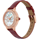 Emporio Armani Mia Mother of Pearl Dial Red Leather Strap Watch for Women - AR11646 Authentic Buy Shop Now