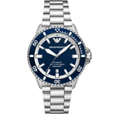 Emporio Armani cBlue Dial Silver Steel Strap Watch for Men - AR60079 Authentic Buy Shop Now