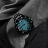 Emporio Armani Sea Explorer Turquoise Blue Dial Black Steel Strap Watch for Men - AR60084 Authentic Buy Shop Now