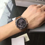 Emporio Armani Zeta Chronograph Gray Dial Brown Leather Strap Watch for Men - AR11080 Authentic Buy Shop Now