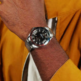 Hugo Boss Runner 3H Black Dial Silver Steel Strap Watch for Men - 1514210 Authentic Buy Shop Now