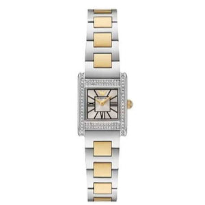Emporio Armani Genni Crystals Silver Dial Two Tone Steel Strap Watch for Women - AR11704 Authentic Buy Shop Now