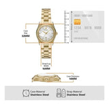 Emporio Armani Federica Mother of Pearl White Dial Gold Steel Strap Watch for Women - AR11657 Authentic Buy Shop Now