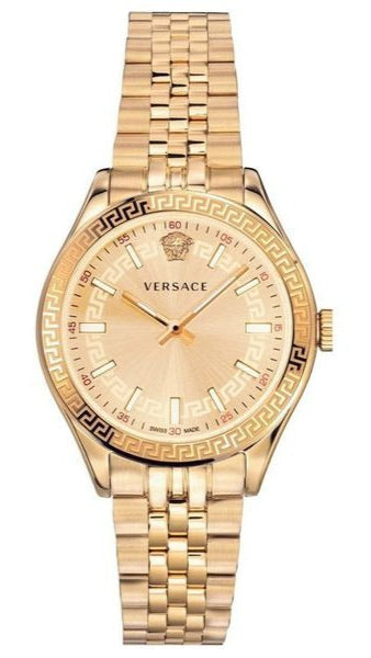Versace Virtus Quartz Gold Dial Gold Steel Strap Watch for Women - VEHU00720 Authentic Buy Shop Now
