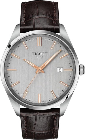 Tissot PR 100 Quartz Silver Dial Black Leather Strap Watch for Men - T150.410.16.031.00 Authentic Buy Shop Now