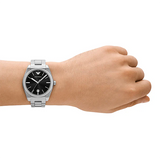 Emporio Armani Frederico Analog Black Dial Silver Steel Strap Watch for Men - AR11622 Authentic Buy Shop Now