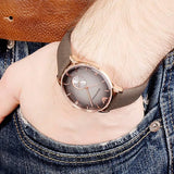 Emporio Armani Gianni Gray Dial Brown Leather Strap Watch for Men - AR1723 Authentic Buy Shop Now