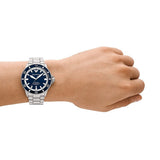 Emporio Armani cBlue Dial Silver Steel Strap Watch for Men - AR60079 Authentic Buy Shop Now