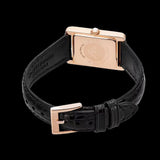 Emporio Armani Genni Silver Dial Black Leather Strap Watch for Women - AR11624 Authentic Buy Shop Now