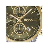 Hugo Boss Grand Prix Chronograph Grey Dial Two Tone Steel Strap Watch for Men - 1514252 Authentic Buy Shop Now