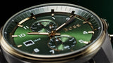 Hugo Boss Skytraveller Chronograph Green Dial Silver Steel Strap Watch for Men - 1514195 Authentic Buy Shop Now