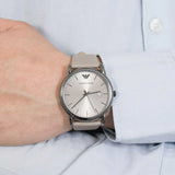 Emporio Armani Luigi Beige Dial Beige Leather Strap Watch for Men - AR11116 Authentic Buy Shop Now