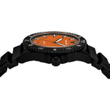 Emporio Armani World Explorer Orange Dial Black Silicone Strap Watch for Men - AR11684 Authentic Buy Shop Now