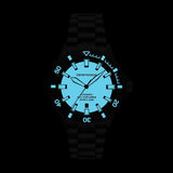 Emporio Armani Sea Explorer Turquoise Blue Dial Black Steel Strap Watch for Men - AR60084 Authentic Buy Shop Now